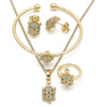 Set de tortuga en oro laminado alta calidad