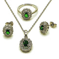 Set de piedra esmeralda