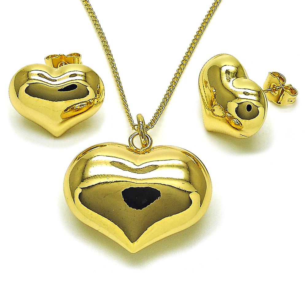 Set de corazón puff